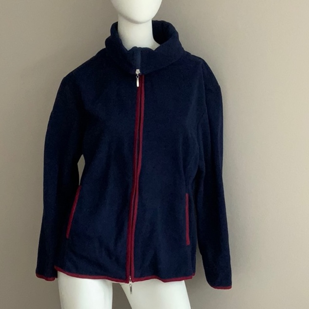TCM Ladies Blue/Red Soft Fleece Zipped Jacket IT 42/44